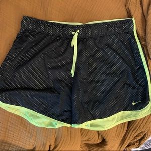 Neon Nike Dri-fit Athletic Workout Shorts